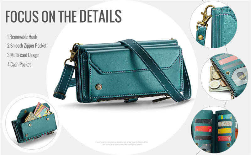 CaseMe iPhone Air Wallet RFID Blocking Crossbody Phone Case