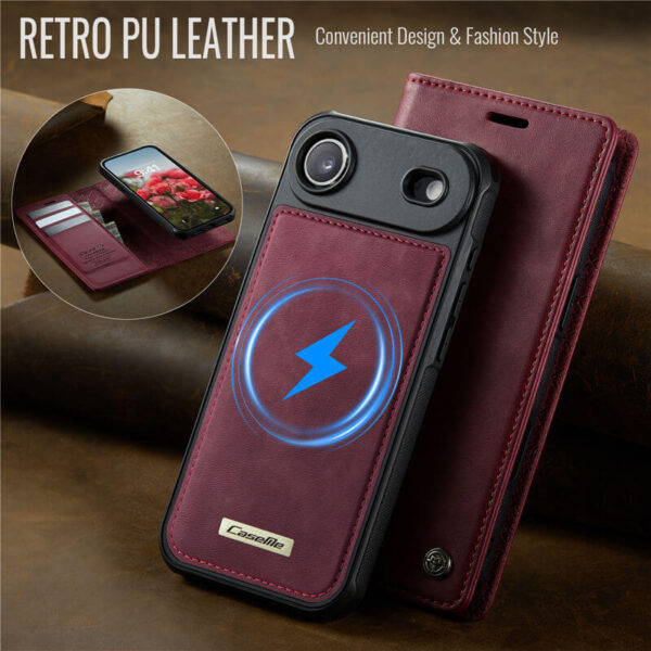 Alternative view of CaseMe iPhone Air 2-in-1 Magnetic Wallet Case – MagSafe & RFID Blocking