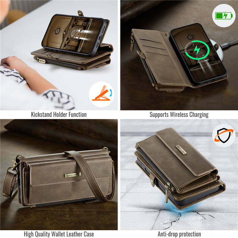 CaseMe iPhone 17 RFID Wallet Case – Crossbody & Wireless