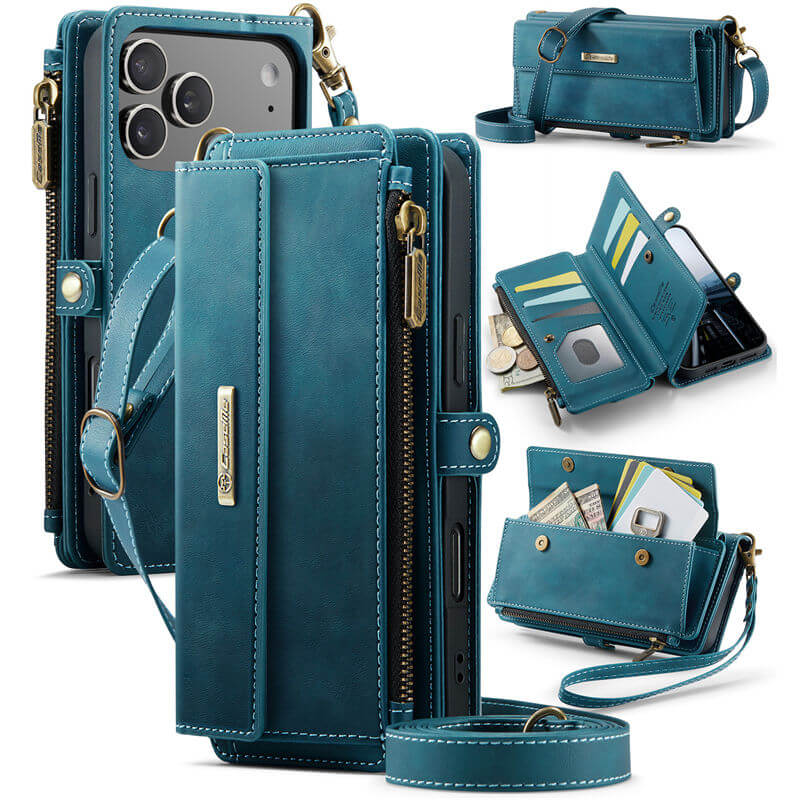 CaseMe iPhone 17 Pro Max RFID Wallet Case – Crossbody & Wireless