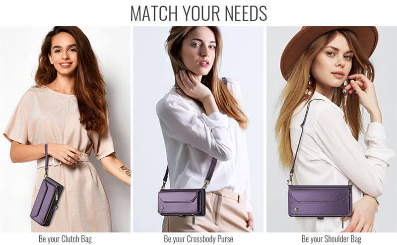 CaseMe iPhone 17 Pro Max Wallet RFID Blocking Crossbody Phone Case