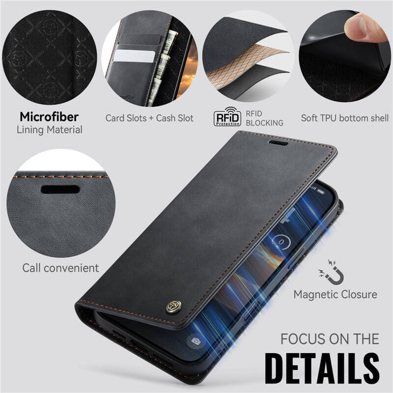CaseMe iPhone 17 Pro RFID-blocking Wallet Case