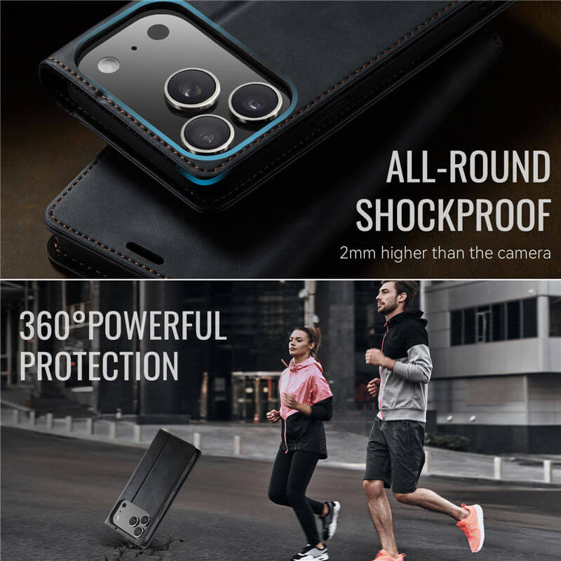 CaseMe iPhone 17 Pro Max Wallet Case – Magnetic & RFID Blocking