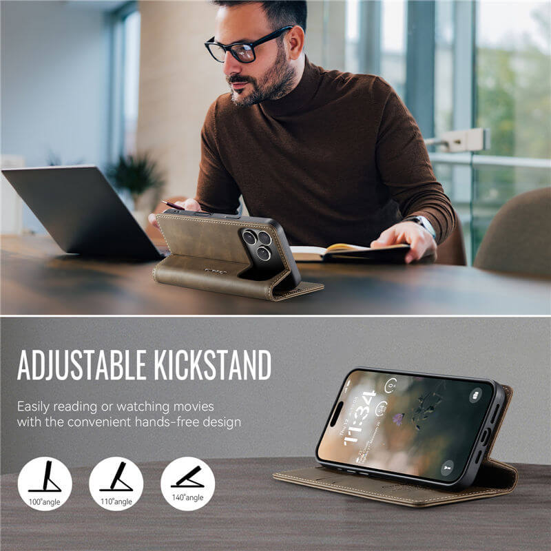 CaseMe iPhone 17 Pro RFID-blocking Wallet Case