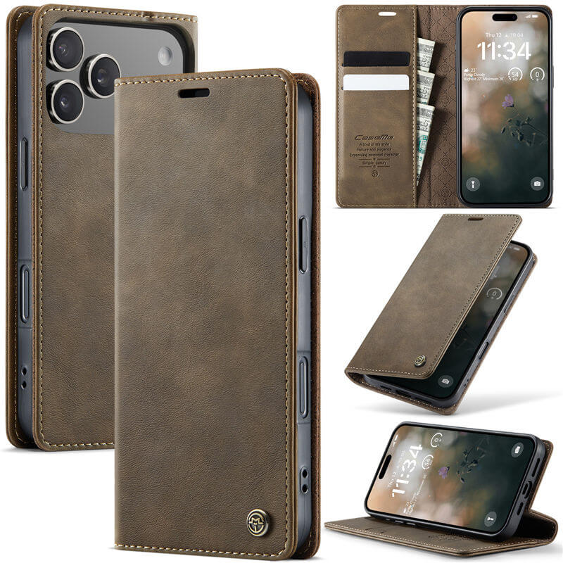 CaseMe iPhone 17 Pro Wallet Case – Magnetic & RFID Blocking