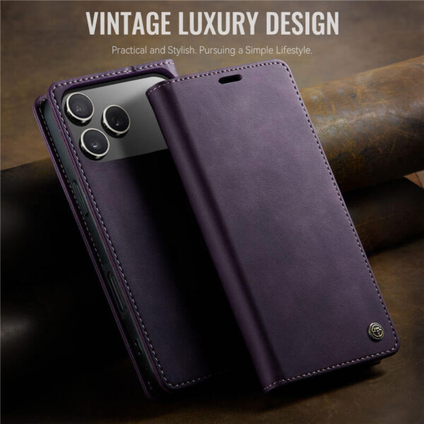 Alternative view of CaseMe iPhone 17 Pro Wallet Case – Magnetic & RFID Blocking