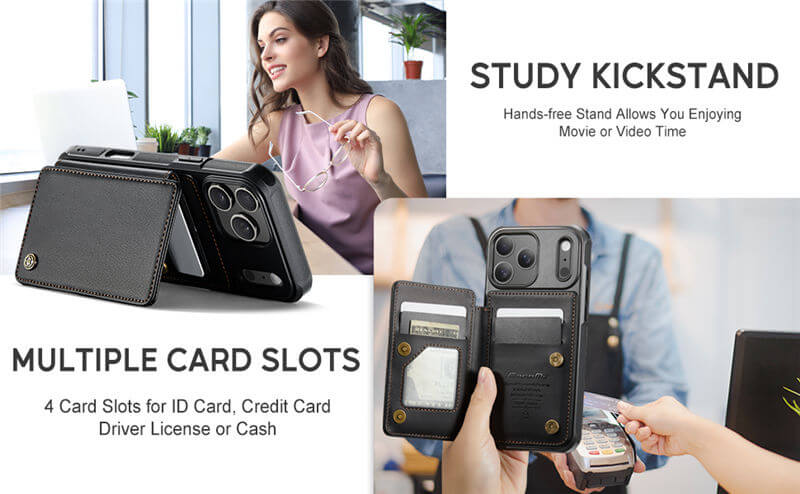 CaseMe iPhone 17 Pro Max RFID Blocking Card Holder Case