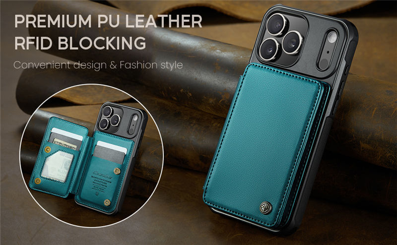CaseMe iPhone 17 Pro RFID Blocking Card Holder Case