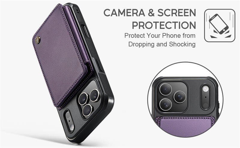CaseMe iPhone 17 Pro Max RFID Blocking Card Holder Case