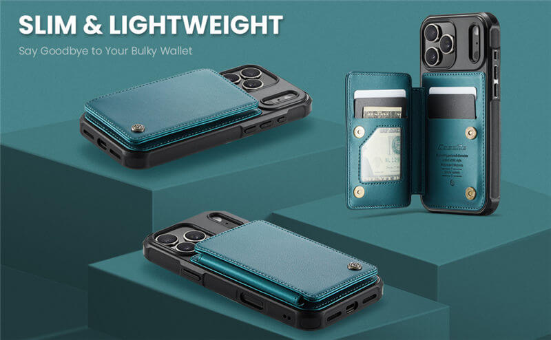 CaseMe iPhone 17 Pro RFID Blocking Card Holder Case