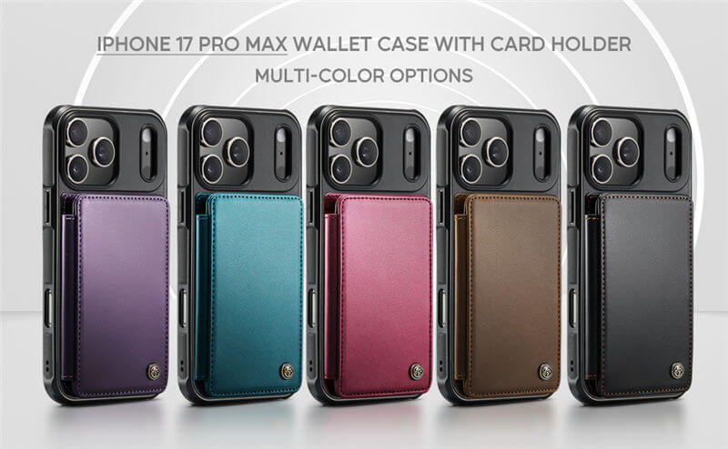 CaseMe iPhone 17 Pro Max RFID Blocking Card Holder Case
