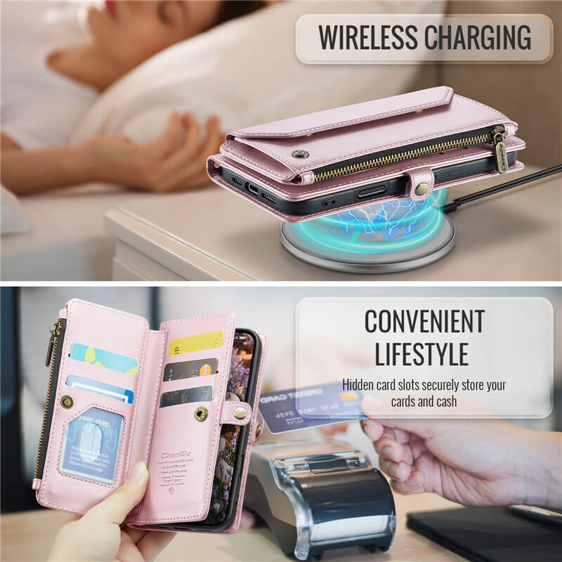 CaseMe iPhone 17 Pro RFID Wallet Crossbody Case