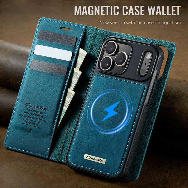CaseMe iPhone 17 Pro Max 2-in-1 Magnetic Wallet Case – MagSafe & RFID Blocking - Image 10