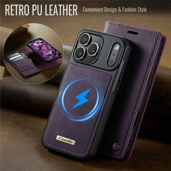 Alternative view of CaseMe iPhone 17 Pro Max 2-in-1 Magnetic Wallet Case – MagSafe & RFID Blocking