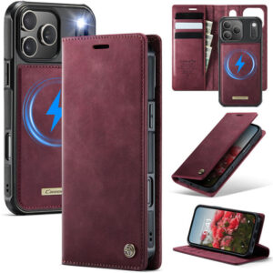 CaseMe iPhone 17 Pro 2-in-1 Magnetic Wallet Case – MagSafe & RFID Blocking