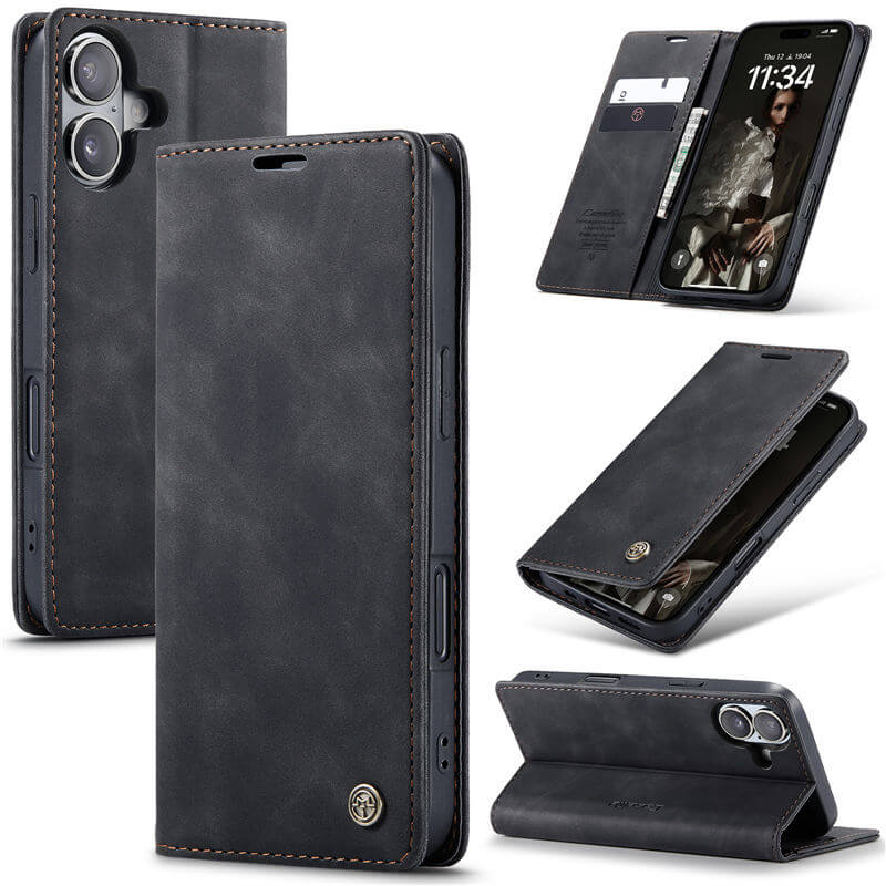 CaseMe iPhone 17 Wallet Magnetic Suede Leather Case