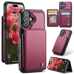 CaseMe iPhone 17 RFID Blocking Card Holder Kickstand Case