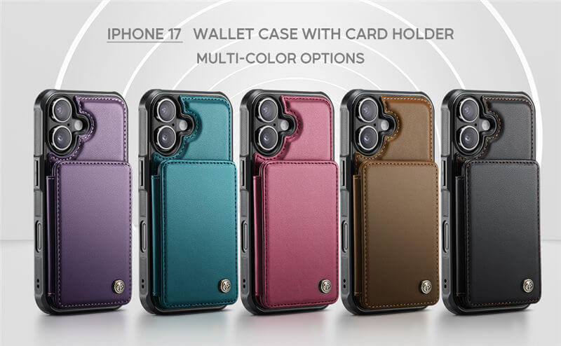 CaseMe iPhone 17 RFID Blocking Card Holder Case