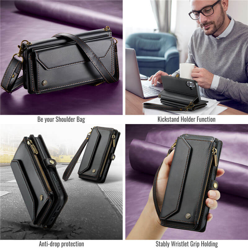 CaseMe iPhone 17 RFID Wallet Crossbody Case