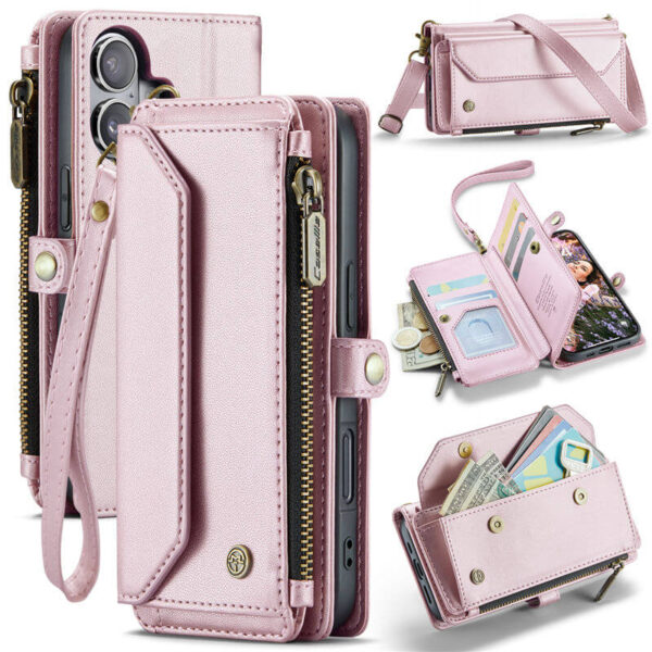 CaseMe iPhone 17 RFID Wallet Crossbody Case with Wireless Charging