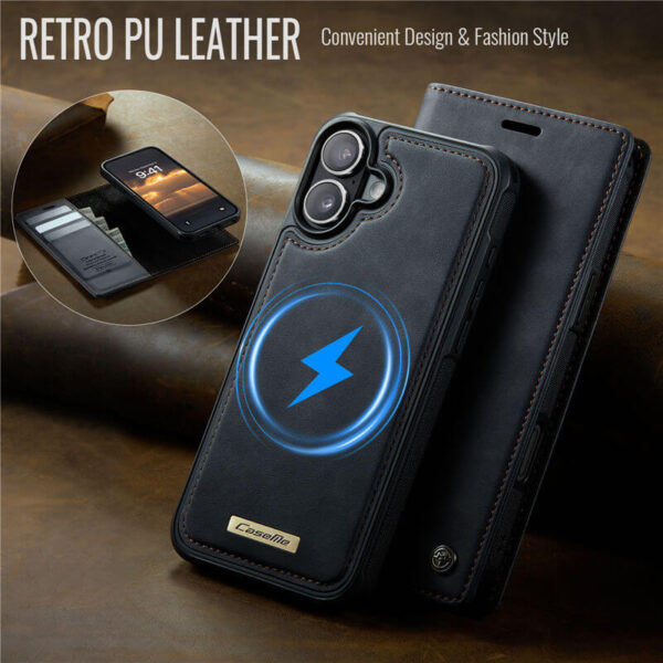 CaseMe iPhone 17 2-in-1 Magnetic Wallet Case – MagSafe & RFID Blocking - Image 2