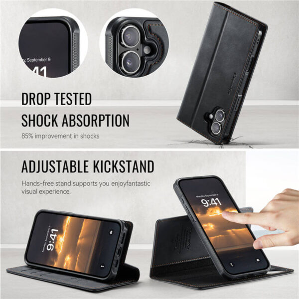 CaseMe iPhone 17 2-in-1 Magnetic Wallet Case – MagSafe & RFID Blocking - Image 7