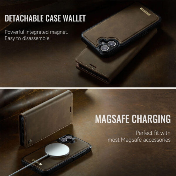 CaseMe iPhone 17 2-in-1 Magnetic Wallet Case – MagSafe & RFID Blocking - Image 4