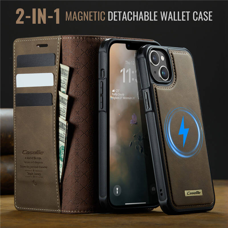 CaseMe iPhone 17 2-in-1 Magnetic Wallet Case – MagSafe & RFID Blocking - Image 9