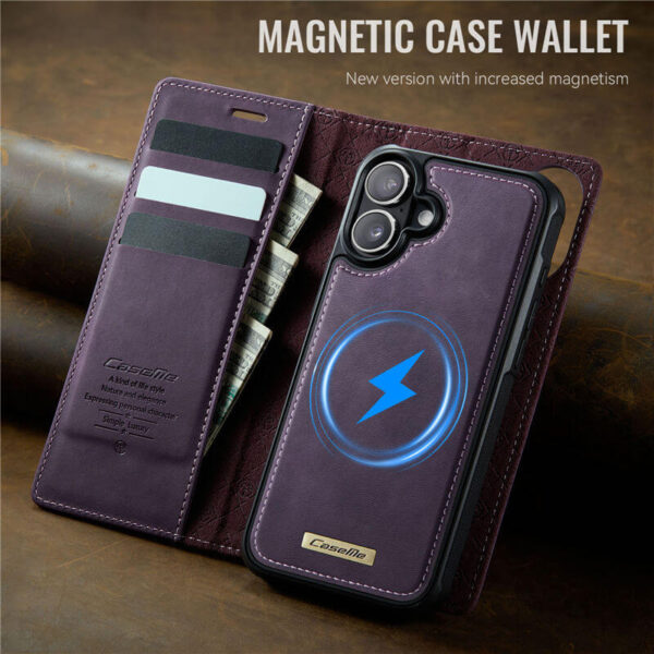 CaseMe iPhone 17 2-in-1 Magnetic Wallet Case – MagSafe & RFID Blocking - Image 10