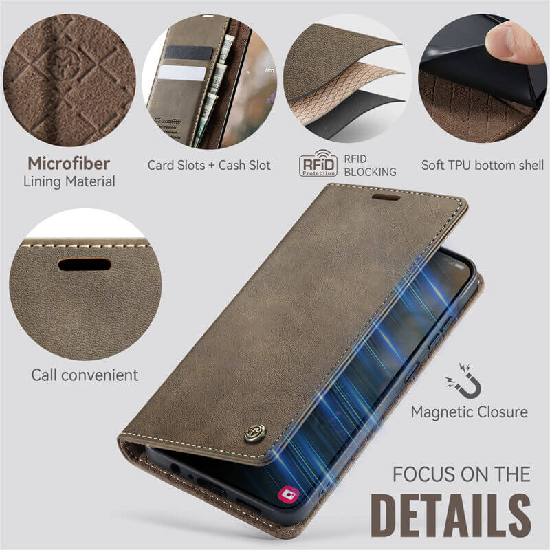 CaseMe Samsung Galaxy A07 4G/A06 4G/5G Wallet Case – Magnetic & RFID Blocking - Image 6