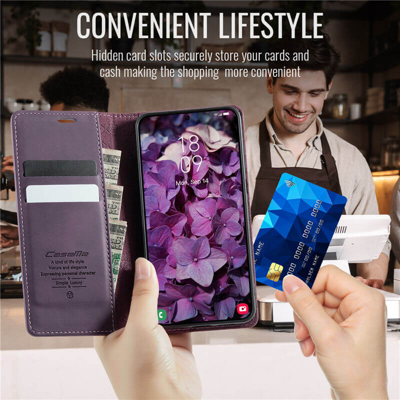 CaseMe Samsung Galaxy A07 4G/A06 4G/5G Wallet Case – Magnetic & RFID Blocking - Image 7