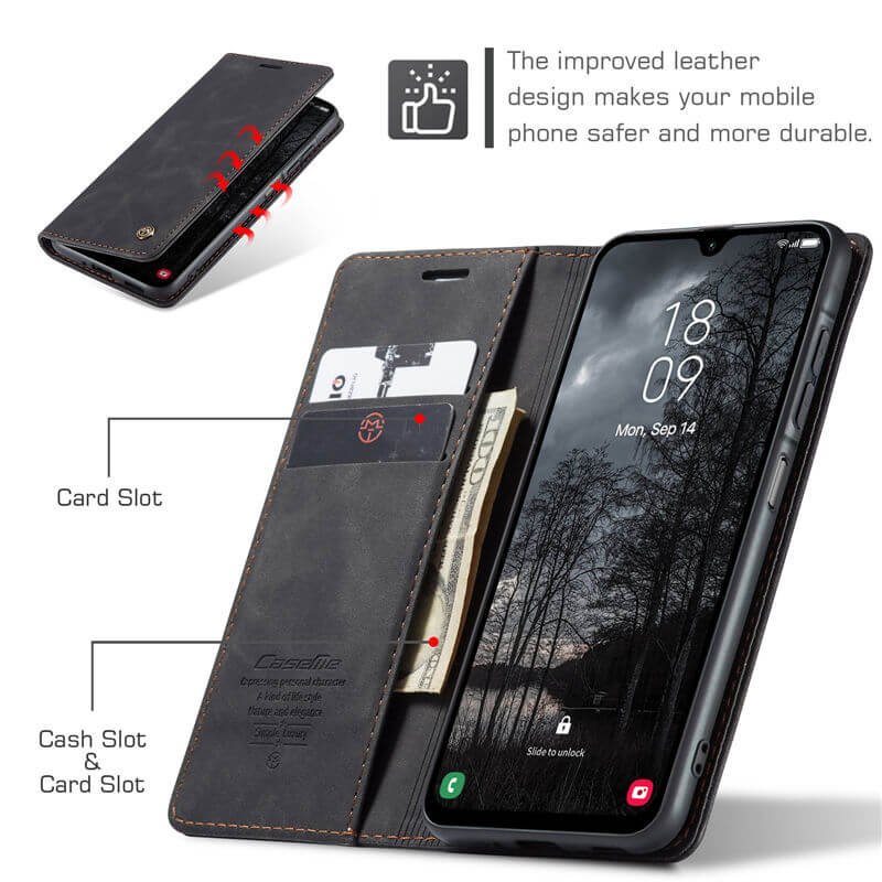CaseMe Samsung Galaxy A17 Wallet Suede Leather Case - Image 5