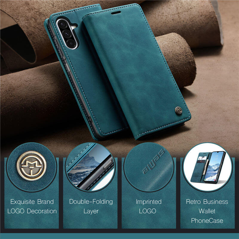 CaseMe Samsung Galaxy A17 Wallet Suede Leather Case - Image 11