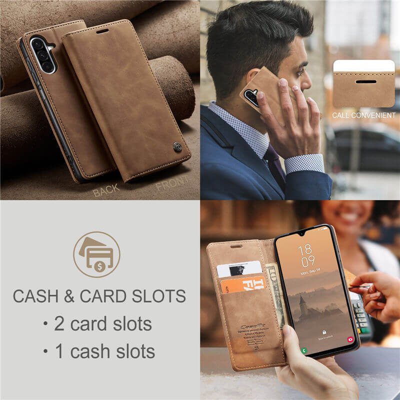 CaseMe Samsung Galaxy A17 Wallet Suede Leather Case - Image 7