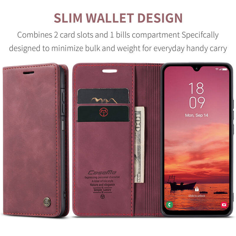 CaseMe Samsung Galaxy A17 Wallet Suede Leather Case - Image 4