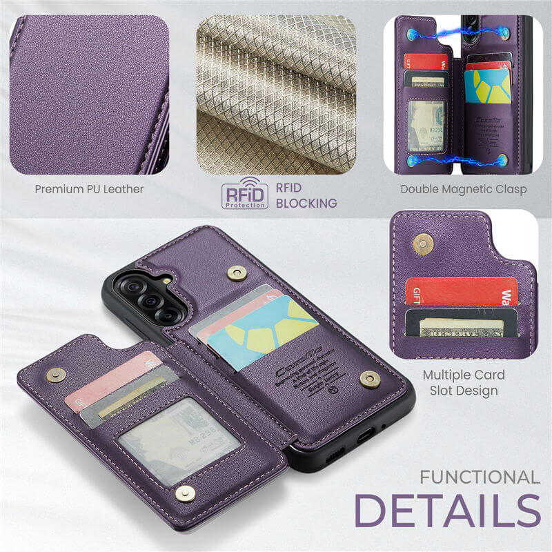 CaseMe Samsung Galaxy A17 RFID Blocking Card Holder Case - Image 7