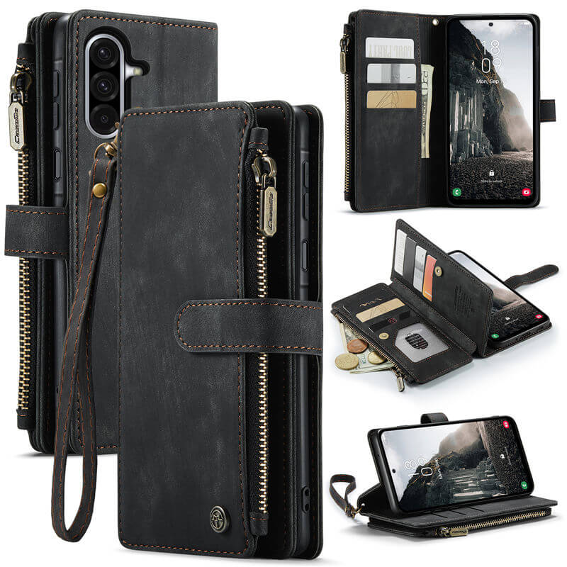 CaseMe Samsung Galaxy A17 Wallet kickstand Case with Wrist Strap