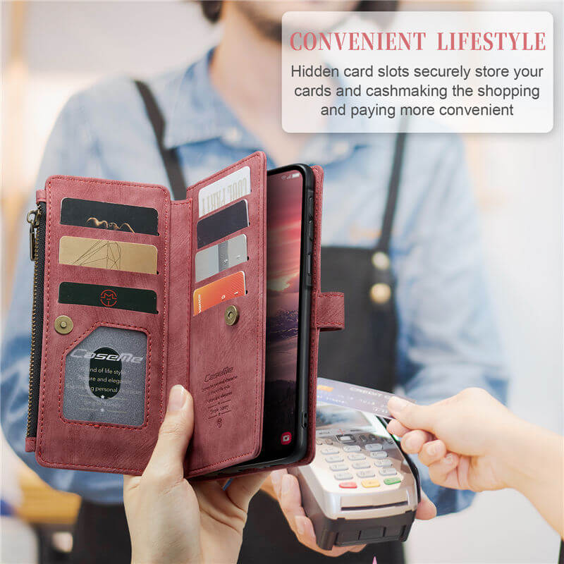 CaseMe Samsung Galaxy A17 Wallet kickstand Case with Wrist Strap - Image 5