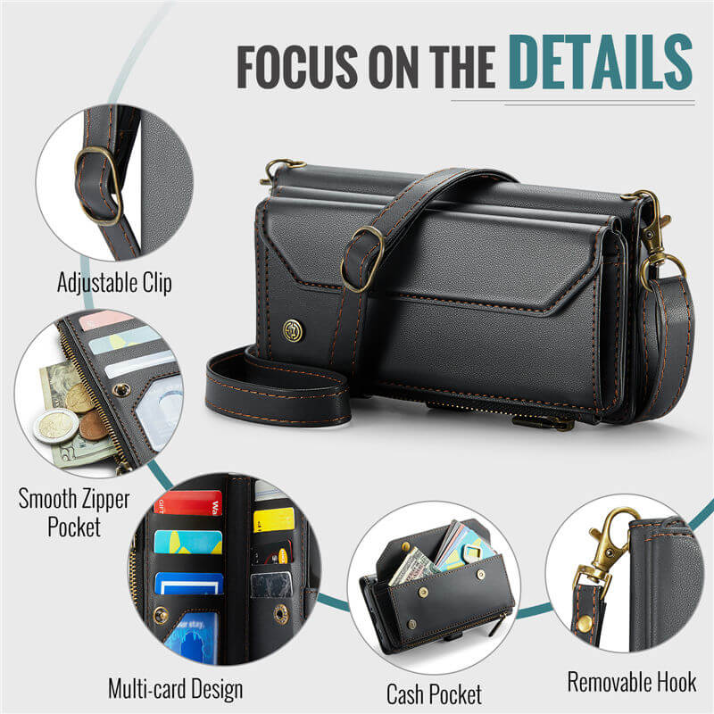 CaseMe Samsung Galaxy A17 Crossbody RFID Blocking Wallet Case - Image 10