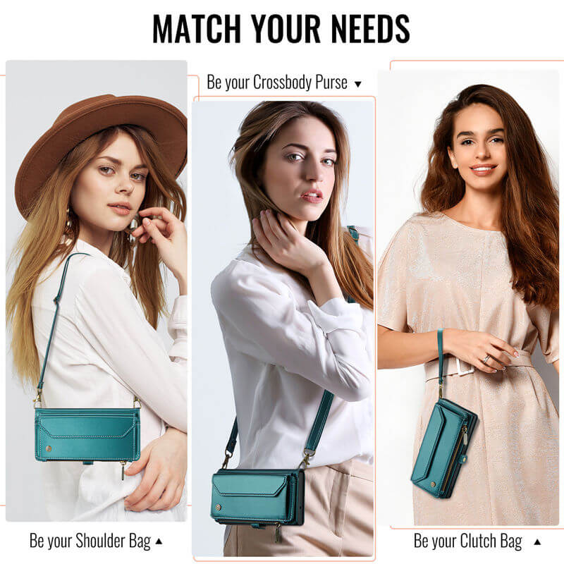 CaseMe Samsung Galaxy A17 Crossbody RFID Blocking Wallet Case - Image 11