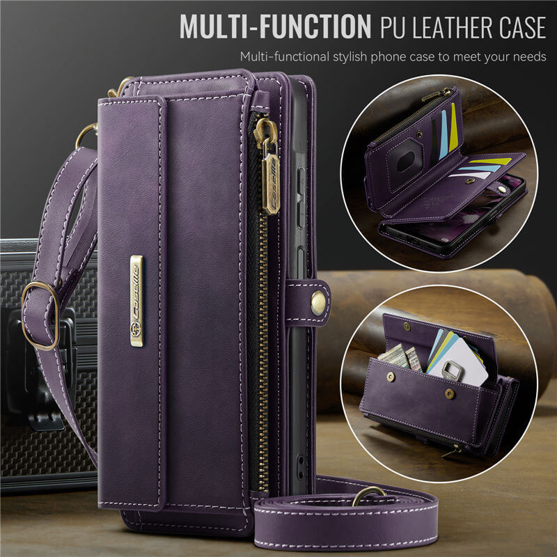CaseMe Samsung Galaxy A17 Wallet Case with RFID Blocking & Crossbody Strap - Image 14