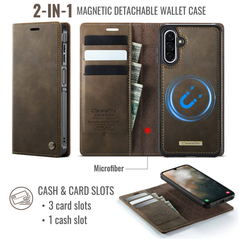 CaseMe Samsung Galaxy A17 2-in-1 Magnetic Wallet Case with RFID Blocking - Image 4