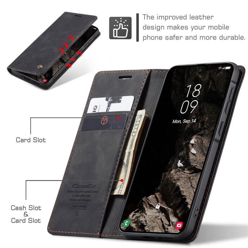 CaseMe Samsung Galaxy A37 Wallet Suede Leather Case - Image 5