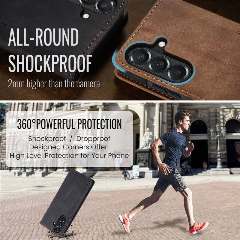 CaseMe Samsung Galaxy A37 Wallet Suede Leather Case