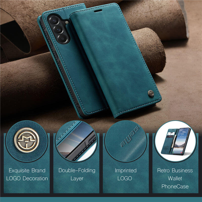 CaseMe Samsung Galaxy A37 Wallet Suede Leather Case - Image 11