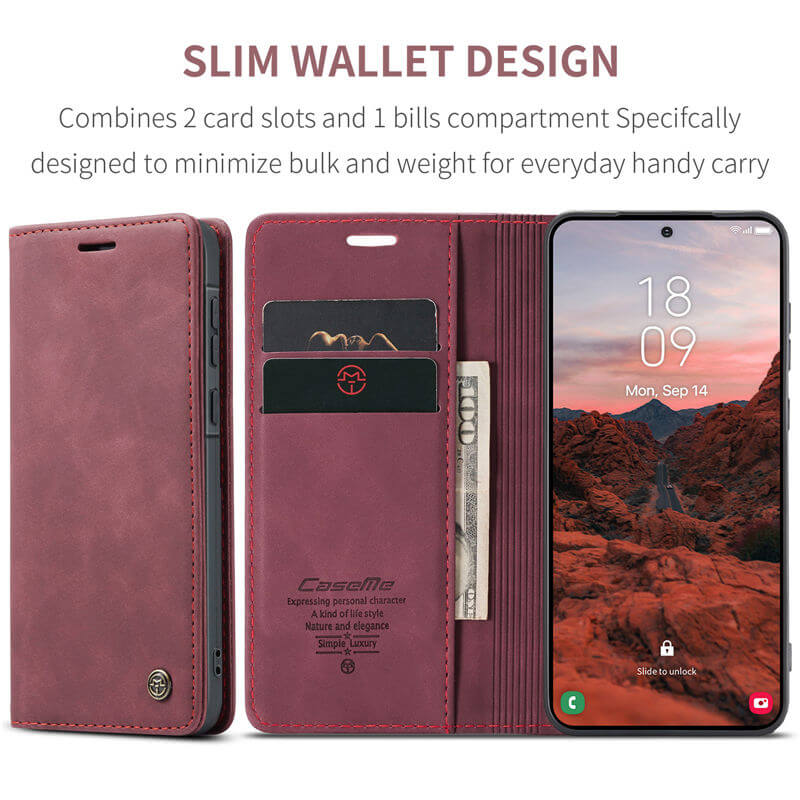 CaseMe Samsung Galaxy A37 Wallet Suede Leather Case