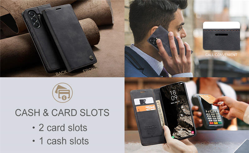 CaseMe Samsung Galaxy A37 Wallet Suede Leather Case