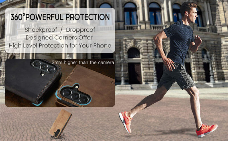 CaseMe Samsung Galaxy A37 Wallet Suede Leather Case