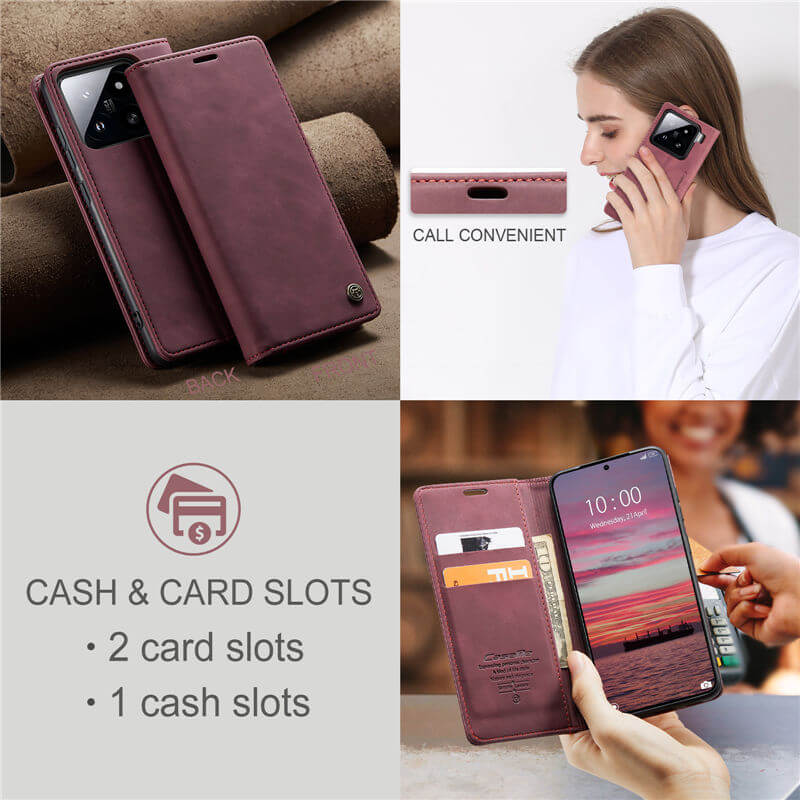 CaseMe Xiaomi 15 Wallet Suede Leather Case - Image 7