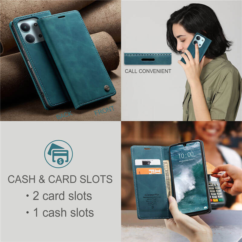 CaseMe Xiaomi 15C Wallet Suede Leather Case - Image 7